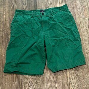 Gap Khaki Men’s Chino Shorts Flat Front Slash Pockets Golf Green Size 36